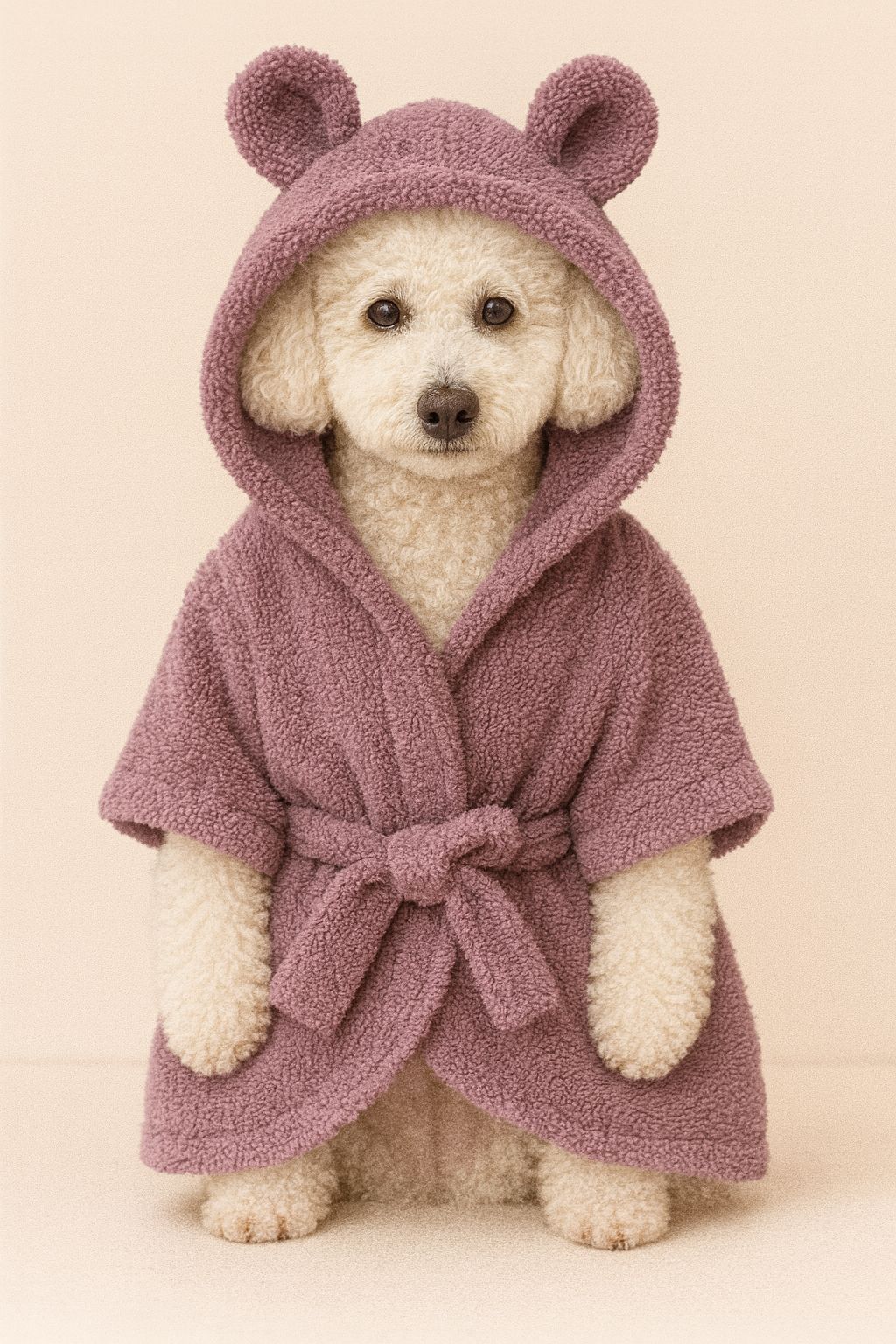 Mikrofiber Kedi ve Köpek Bornozu – Hızlı Kurulama, Yumuşak ve Emici - Lila image