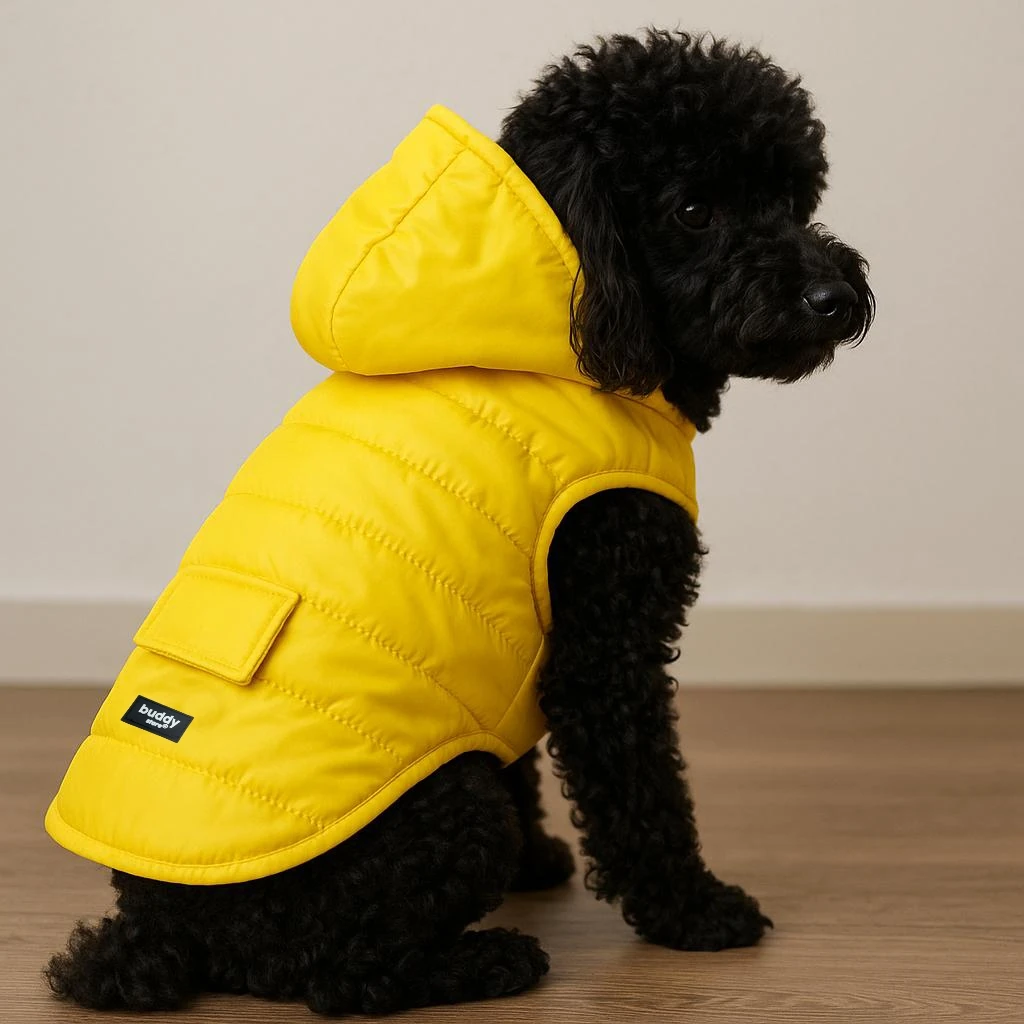 Kapitone Astarlı Su Geçirmez Kapüşonlu Köpek Montu - Kolay Giydirilebilir Kalıp (S-M-L-XL-2XL) B2B