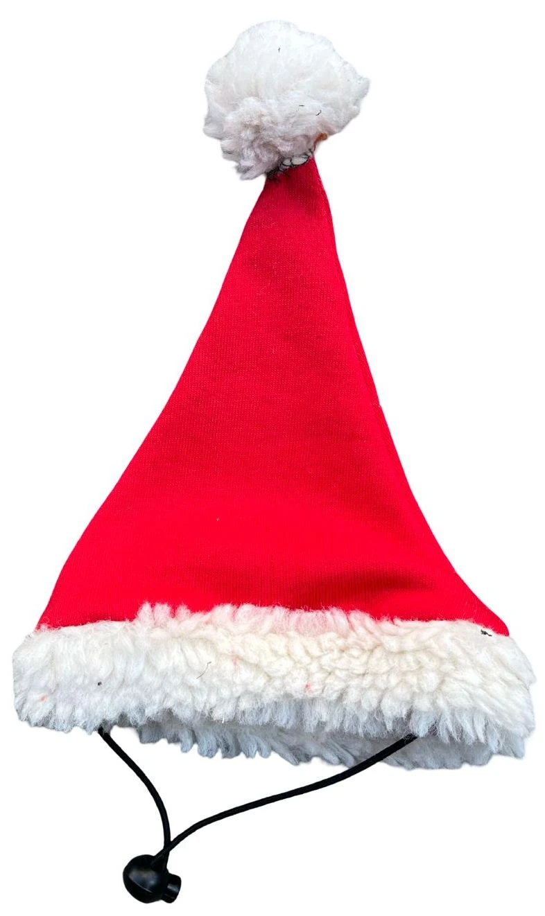 Kırmızı Noel Yılbaşı Köpek Şapkası – Peluş Ponponlu | Küçük ve Orta Irklar İçin (1 SET 5 ÜRÜN)