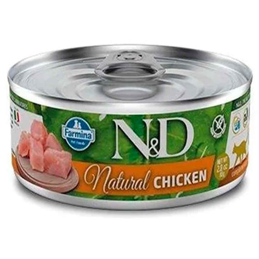 N&D - Natural Tavuklu Yetişkin Kedi Konservesi 70 Gr