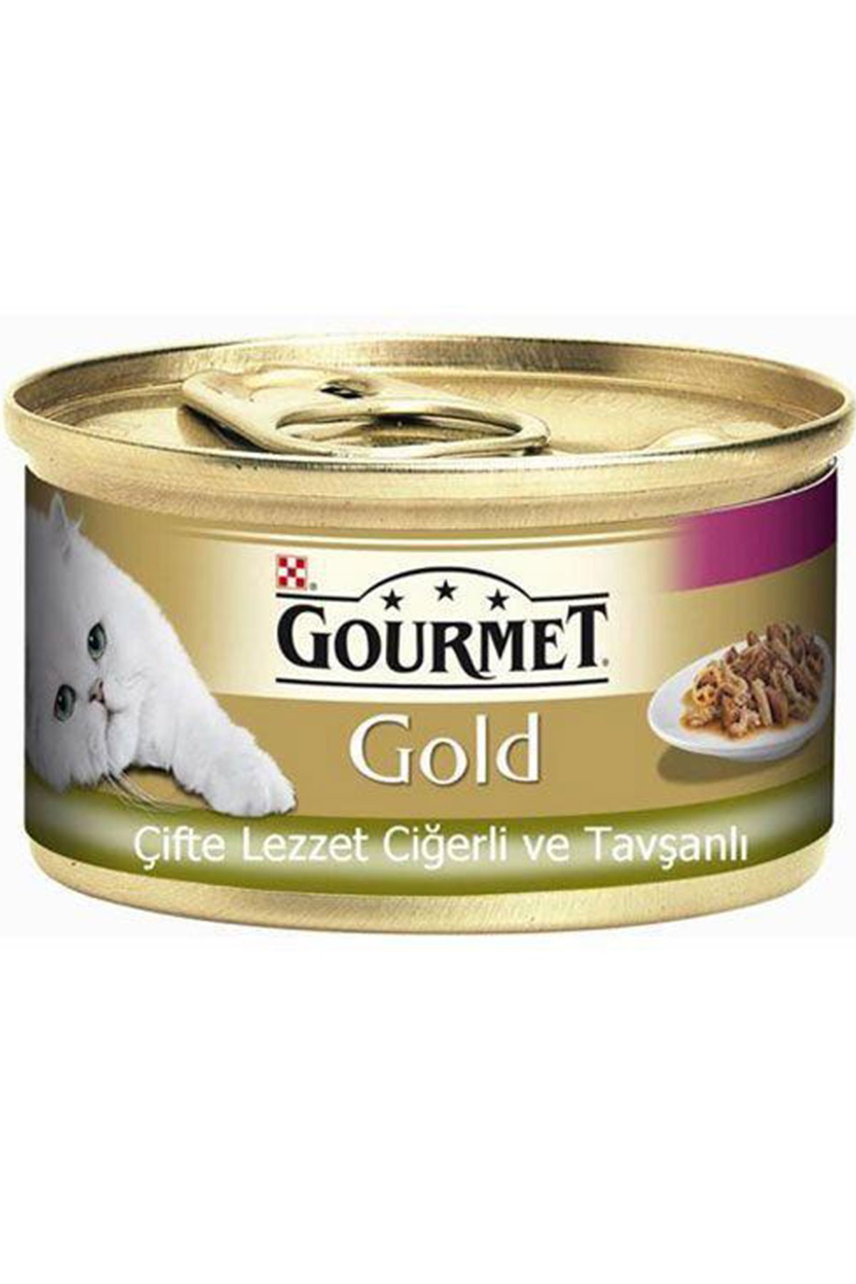Gourmet Gold Ciğerli Tavşanlı Kedi Konservesi 85gr