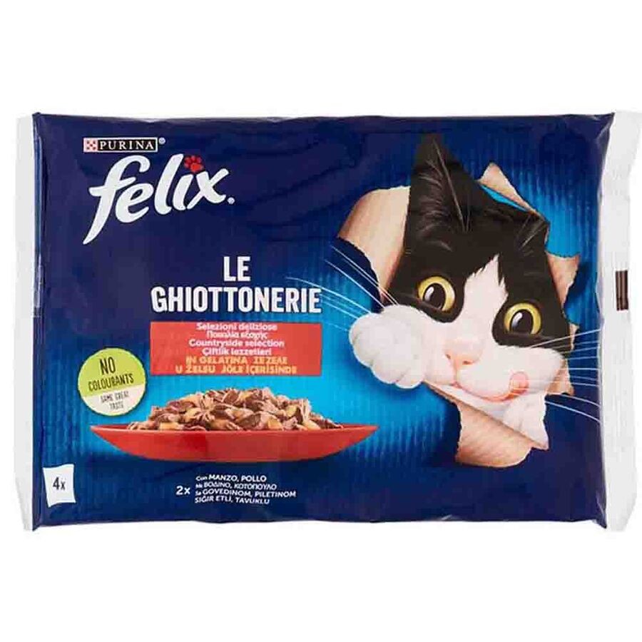 Felix Sığır Etli ve Tavuklu Kedi Avantajlı Paket 4x85 Gr