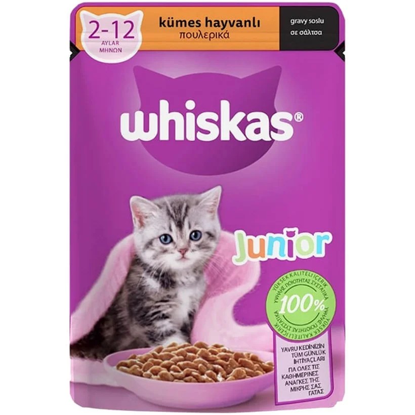 Whiskas Kedi Kümes Hayvanlı Junior (85 gr)
