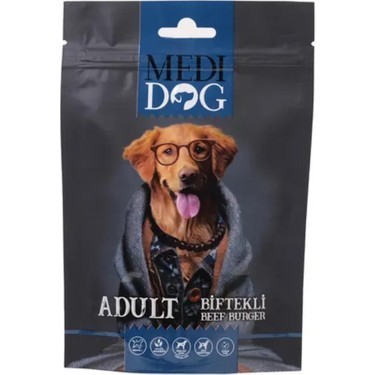 Medi DOG - Adult Biftekli Kurutulmuş Ödül Maması (80 Gr)