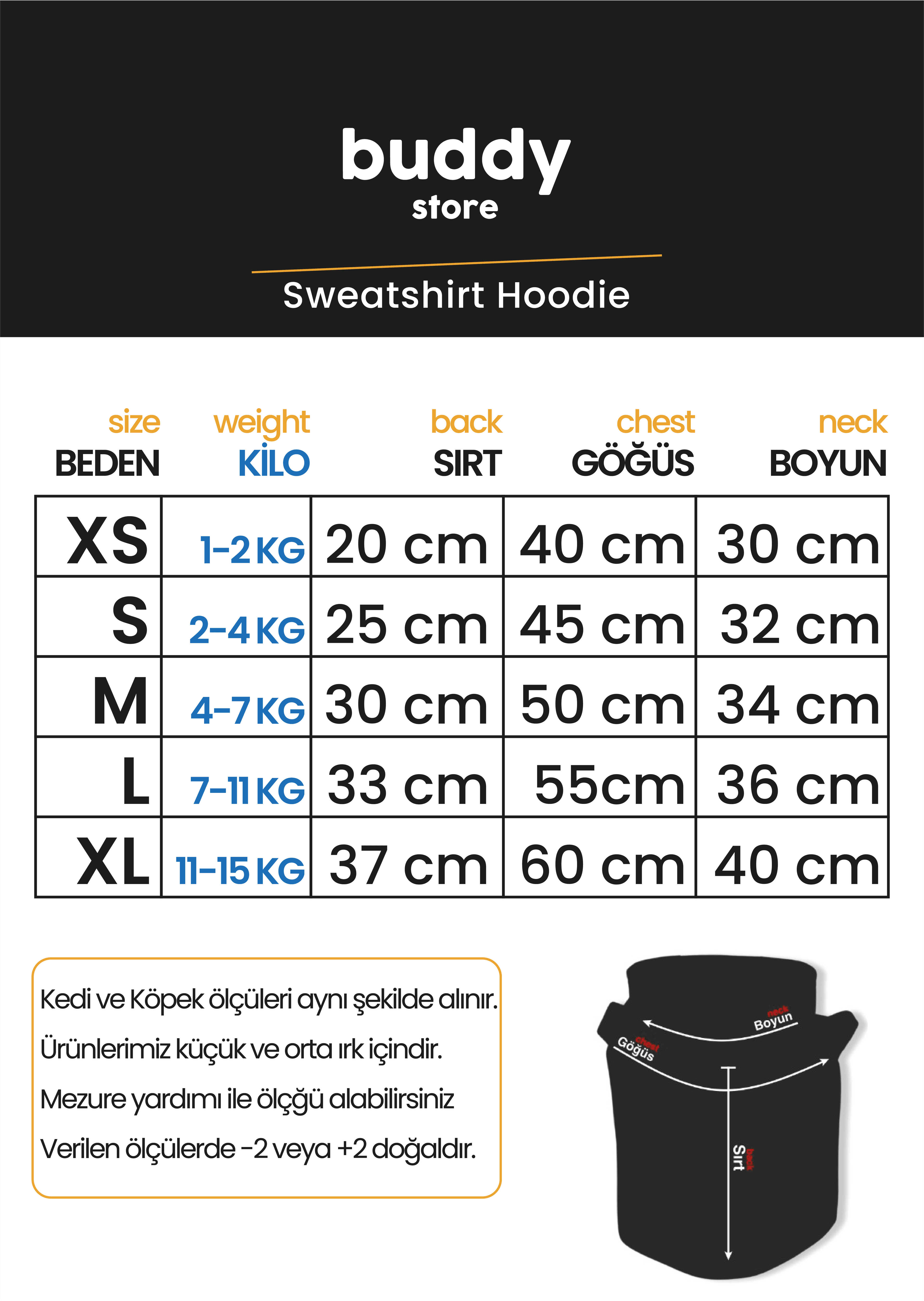 Kedi & Köpek Kıyafeti Sweatshirt -  Saks Mavi Baskısız Sweatshirt