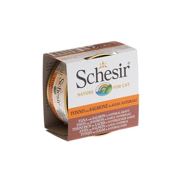Schesir Cat Broth Naturel Ton Balıklı Ve Somonlu 70gr