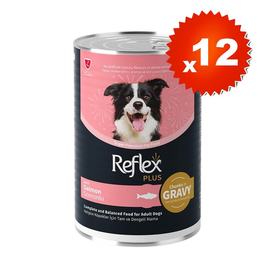 Reflex Plus Sos içinde Somonlu JELLY 400 GR Konserve Köpek Maması