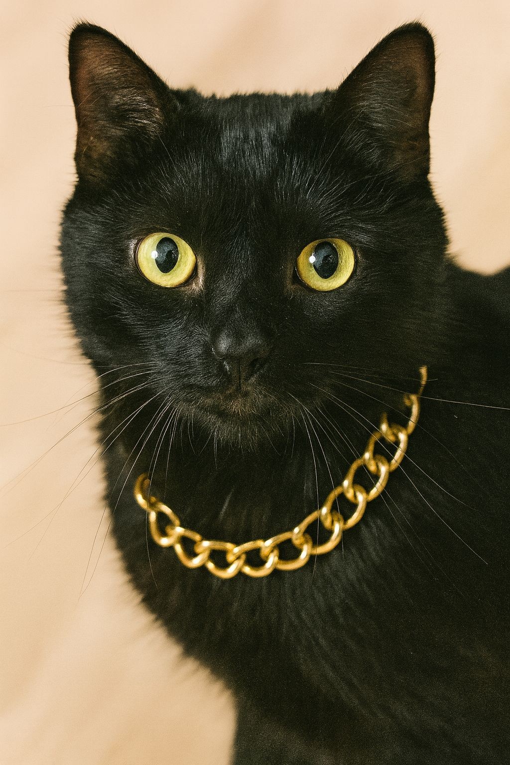 Kedi ve Köpek Zincir Kolyesi - Gold (5-12kg için Uygundur)