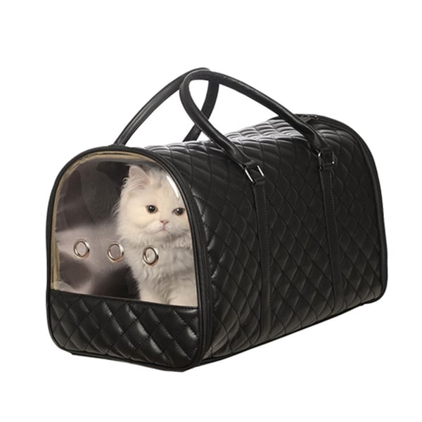 ZMP Molina Kedi Köpek Deri Taşıma Çantası Siyah 28x47x30 (ZAB014-B)