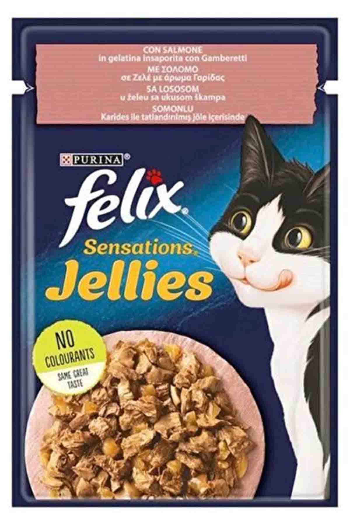 Felix Sensation Somon & Karidesli Kedi Yaş Mama 85 Gr