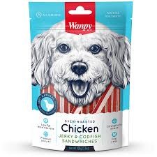 Wanpy - Oven - Roasted Chicken Jerky & Codfish Sandwhiches ( 100 gr )
