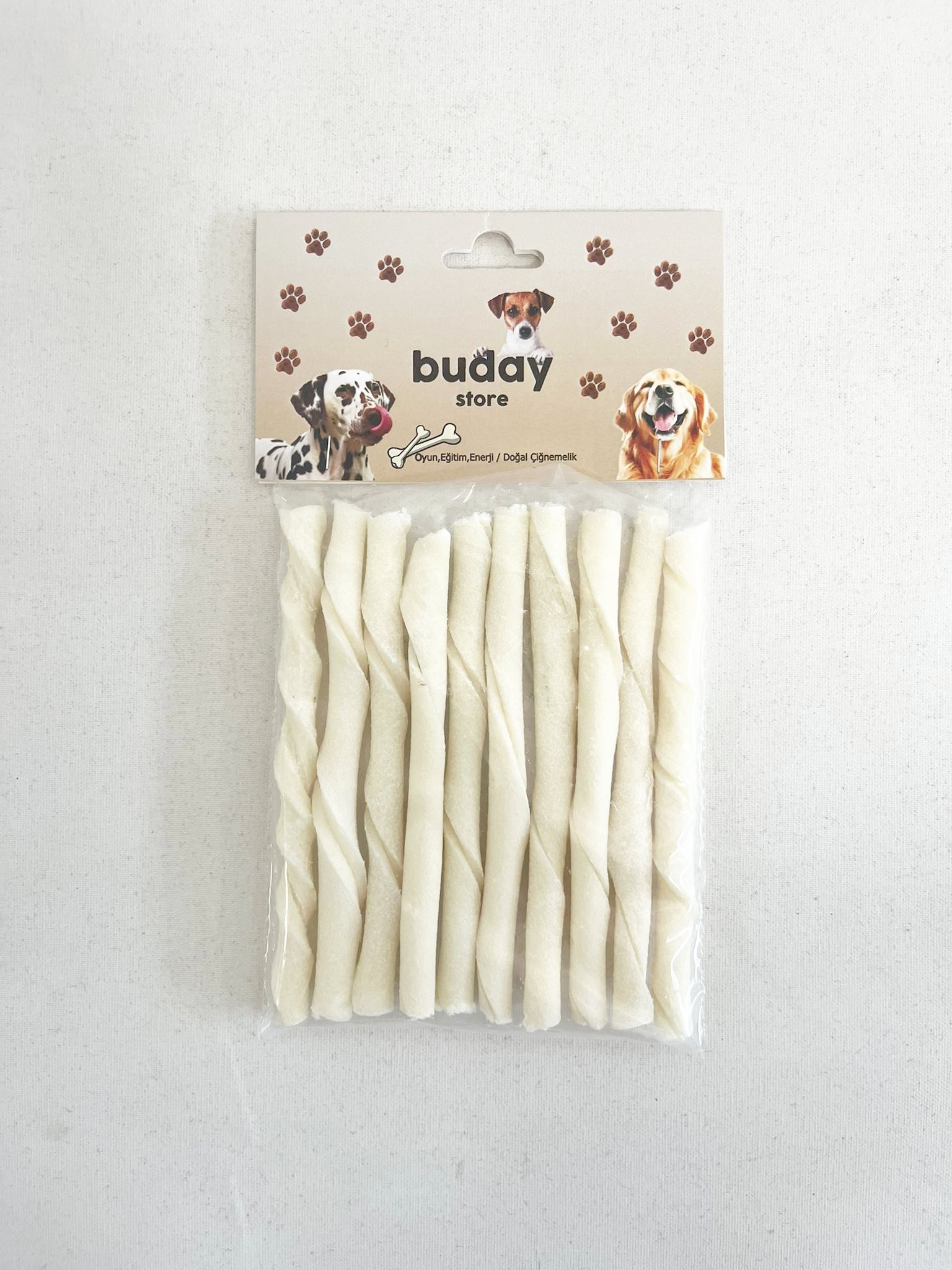 Doğal Sütlü Burgu Stick 13cm 7-8g ( 10l'u Paket )