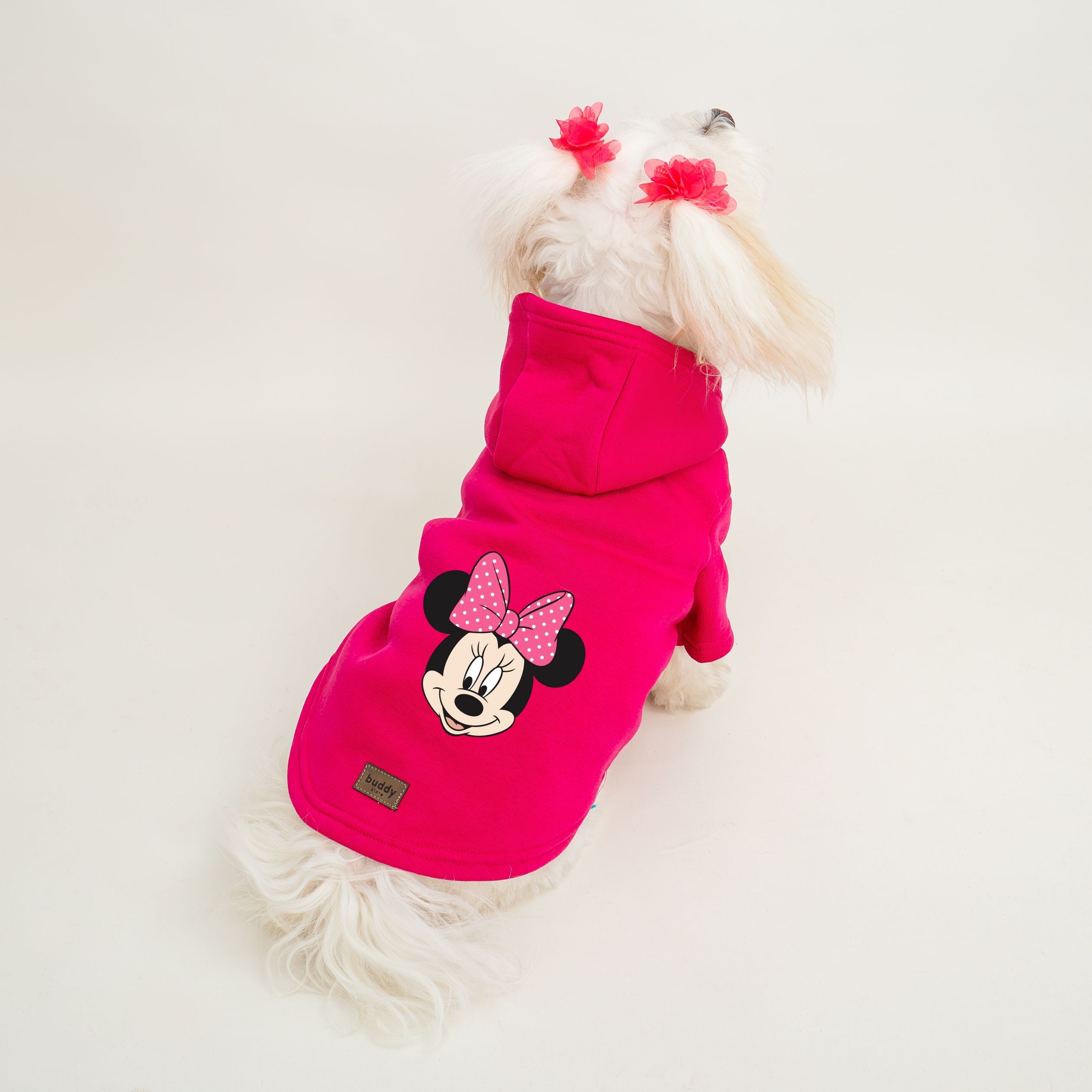Kedi & Köpek Kıyafeti Sweatshirt - Mickey Baskılı Pembe Sweatshirt