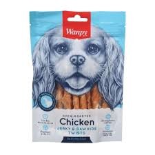 Wanpy - Dog Chicken Jerky & Rawhide Twists ( 85gr ) 10'Lu