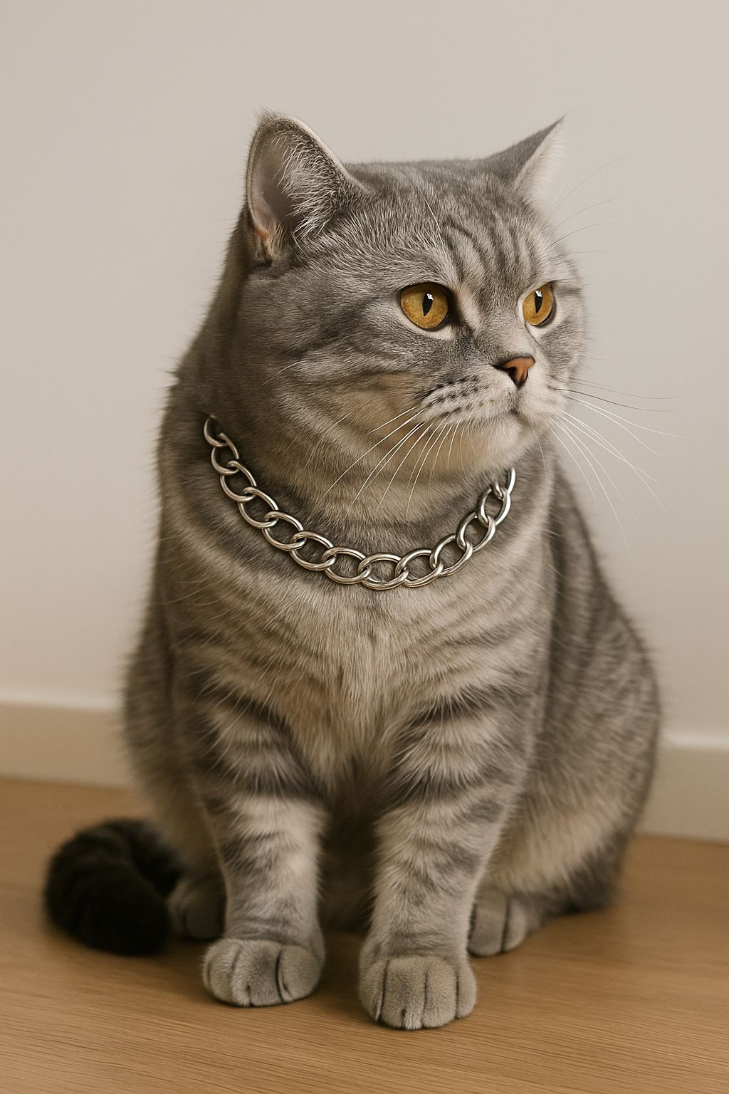 Kedi ve Köpek Zincir Kolyesi - Silver(5-12kg için Uygundur)