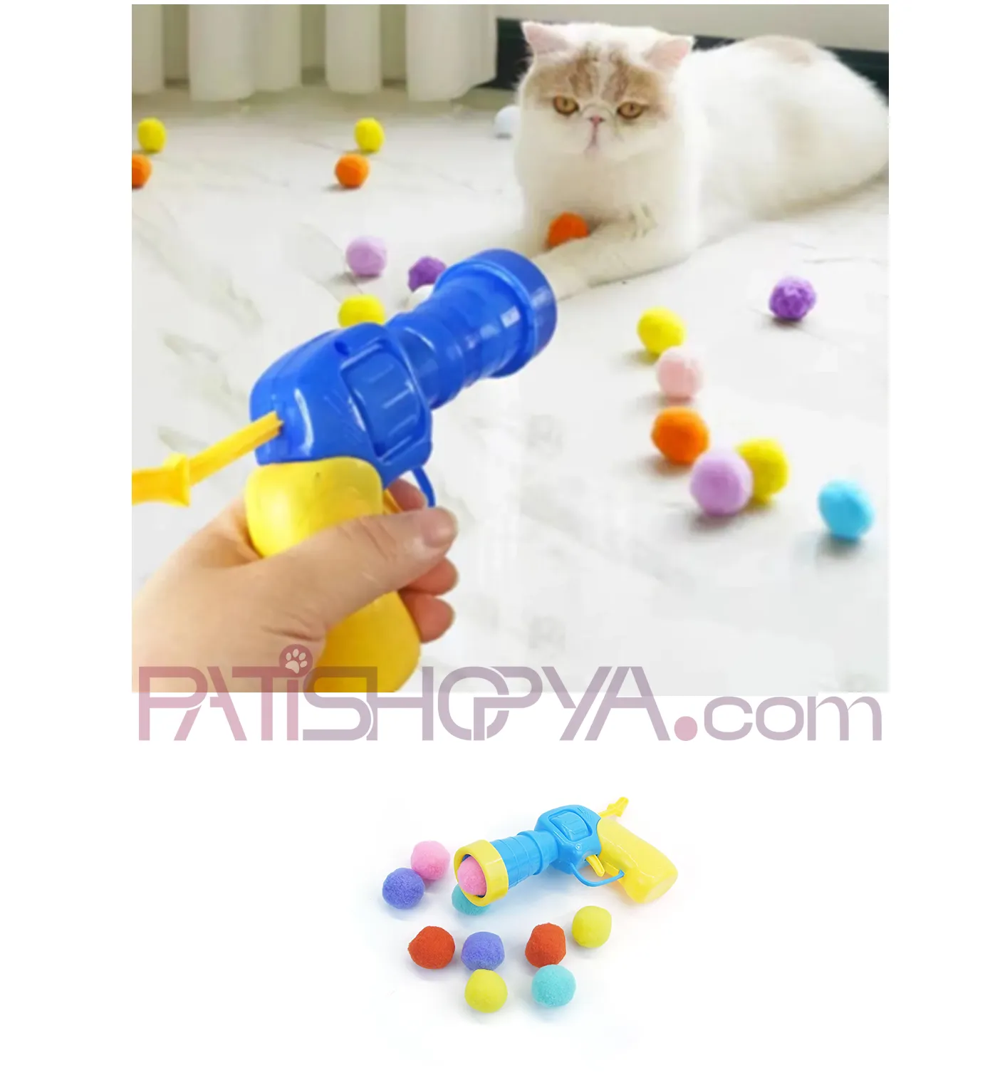 PELUŞ ATICI TABANCA OYUNCAK 20 TOP main variant image