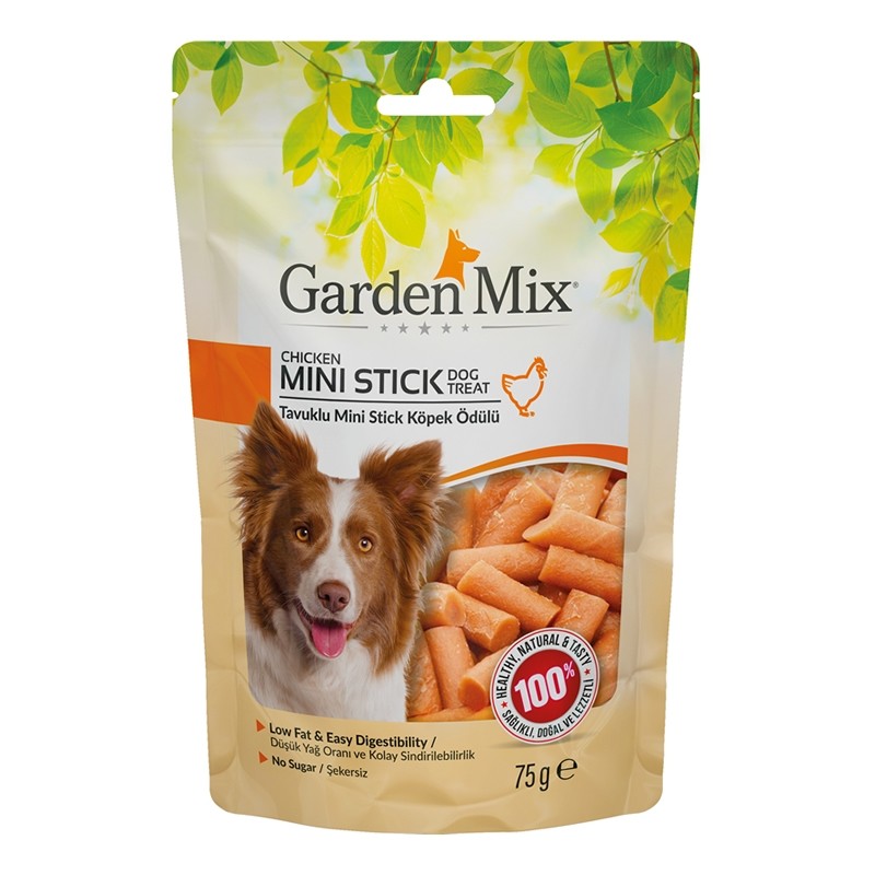 GARDEN MIX TAVUKLU MİNİ STİCK KÖPEK ÖDÜLÜ 75 GR