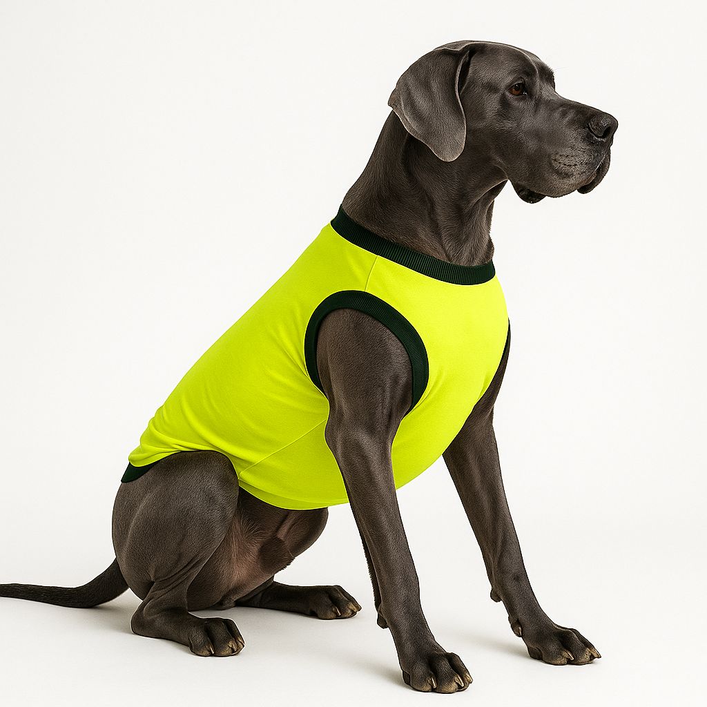 Büyük Irk Köpek Kıyafeti Konfor ve Rahat Kalıp Atlet - (18 - 50 KG) - Yeşil image