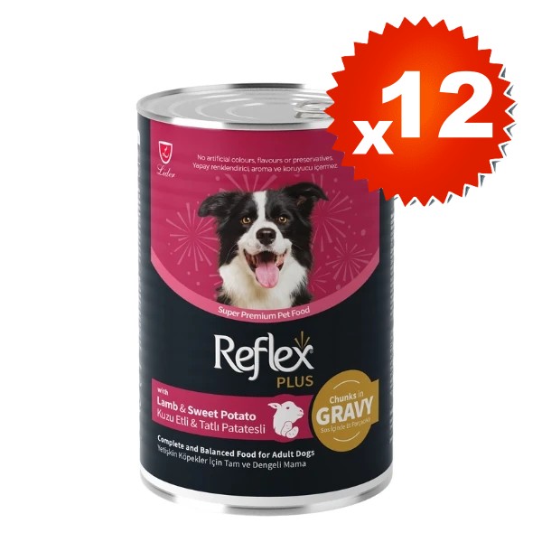 Reflex Plus Sos içinde Kuzu Etli & Tatlı Patatesli JELLY 400 GR Konserve Köpek Maması