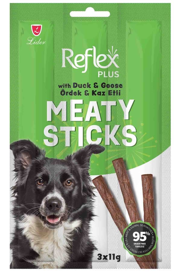 REFLEX PLUS ÖRDEK VE KAZ ETLİ ÇUBUK YETİŞKİN KÖPEK ÖDÜL MAMASI 3*11 G