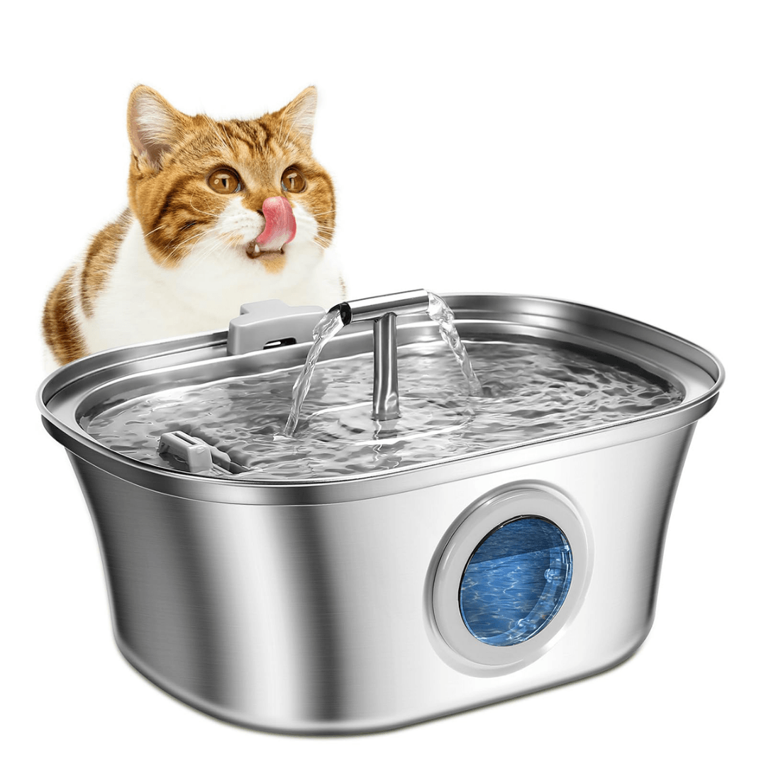 Electron Çiftli Paslanmaz Çelik Kedi Köpek İçin Otomatik Su Pınarı  main variant image