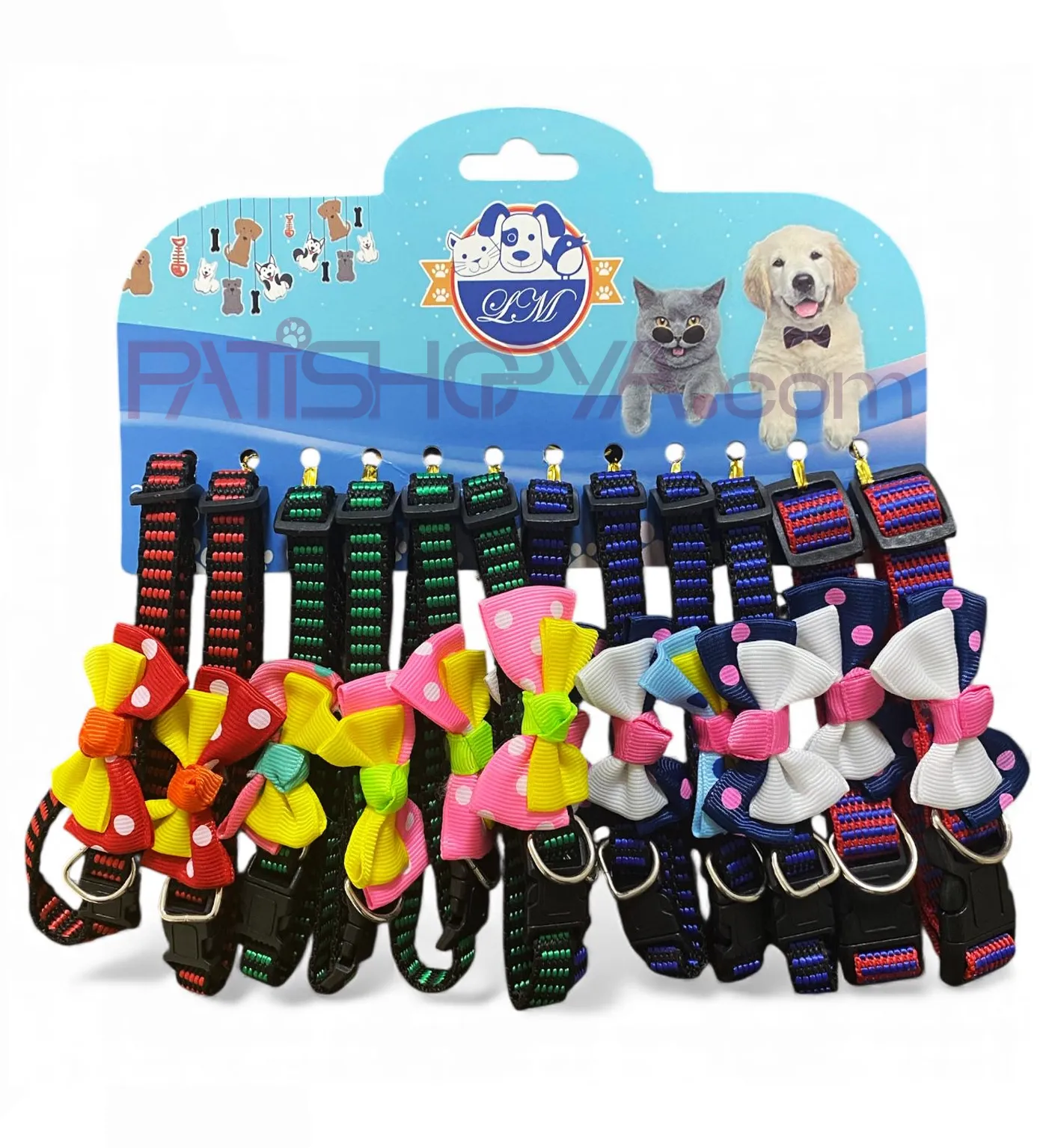 PET VOGUE Papyon Desenli Kedi Boyunluk Seti 1 Adet main variant image