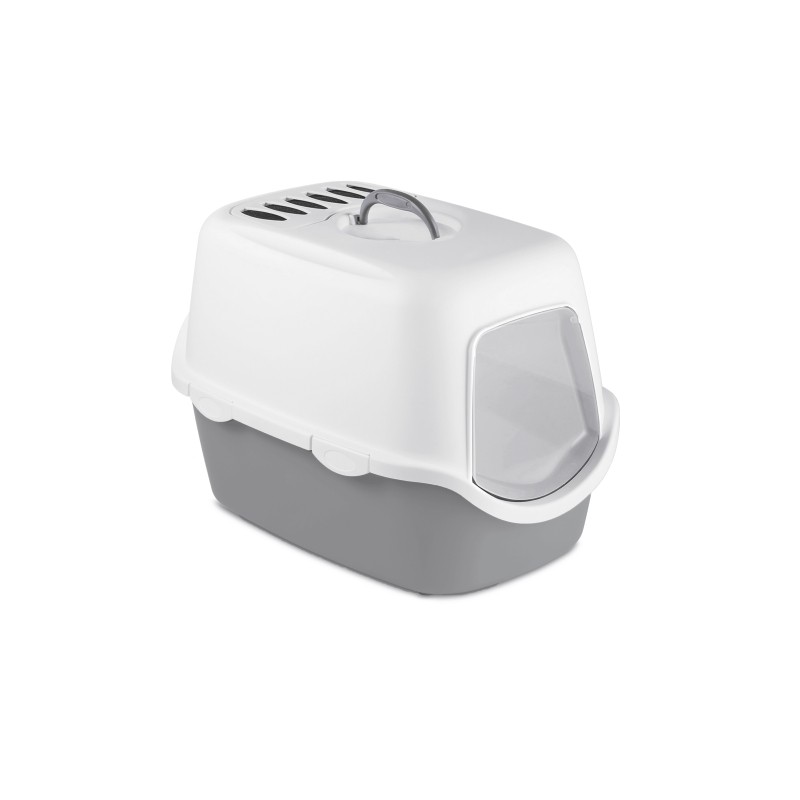 STEFANPLAST CATHY FILTER BEYAZ/GRİ KEDİ TUVALETİ 56x40x40CM