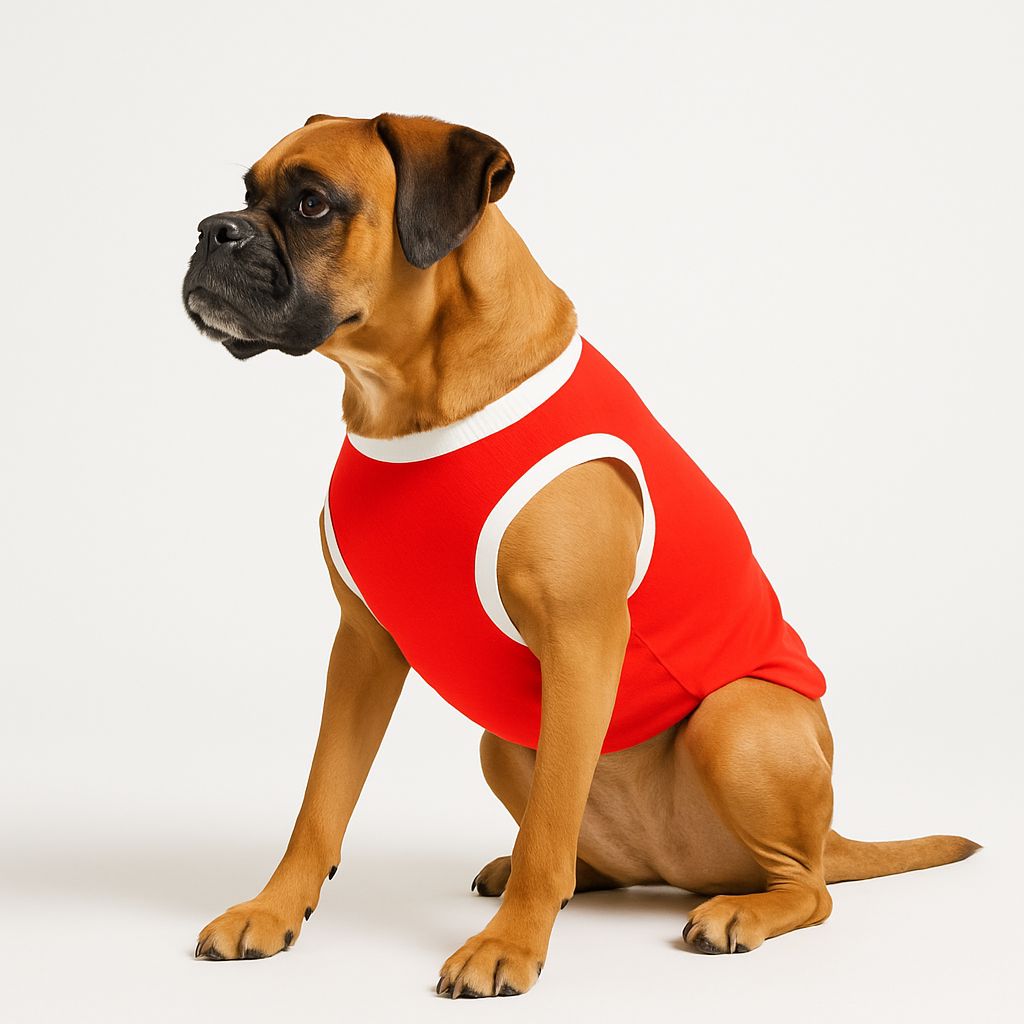 Büyük Irk Köpek Kıyafeti Konfor ve Rahat Kalıp Atlet - (18 - 50 KG) - Turuncu image