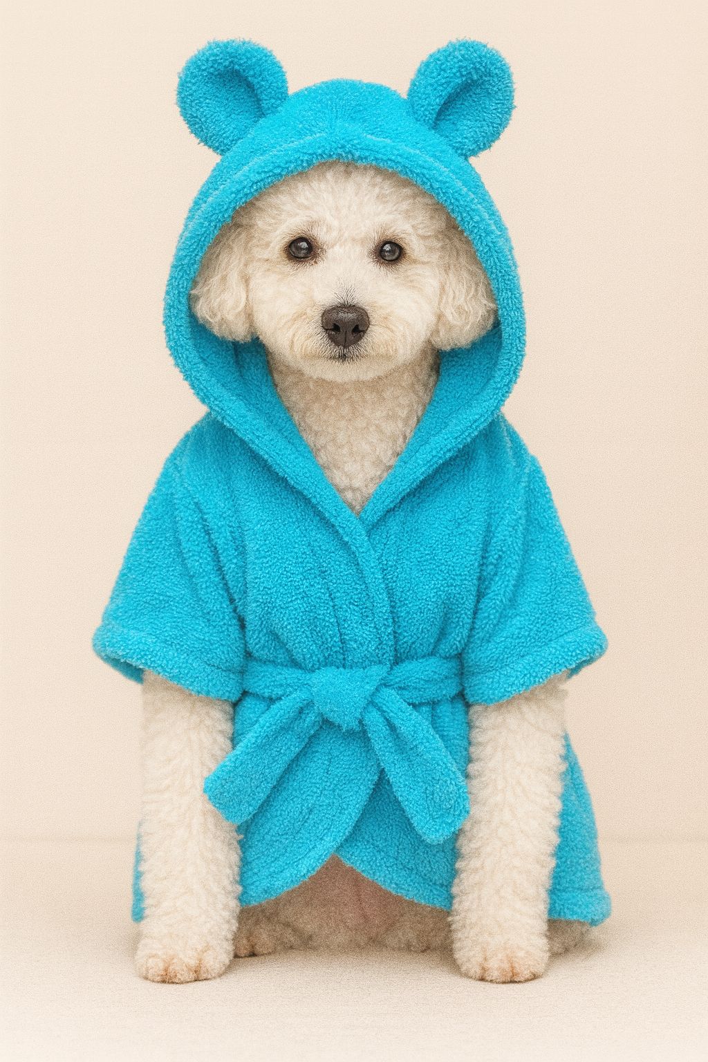 Mikrofiber Kedi ve Köpek Bornozu – Hızlı Kurulama, Yumuşak ve Emici - Açık Mavi image