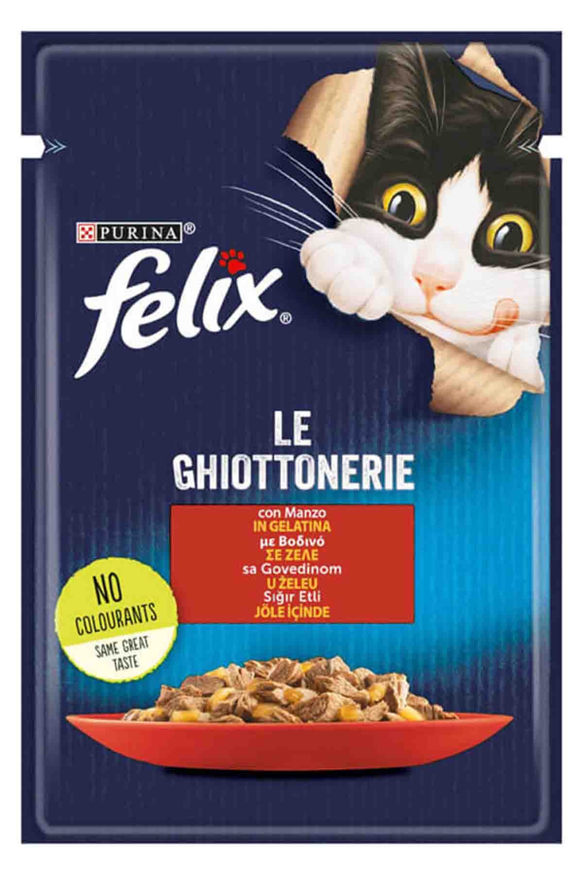 Felix Sığır Etli Yaş Kedi Maması 85 Gr