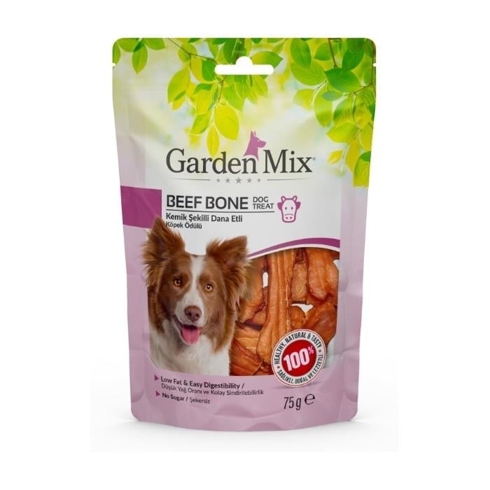 GARDEN MİX KEMİK ŞEKİLLİ DANA ETLİ KÖPEK ÖDÜLÜ 75 GR main variant image