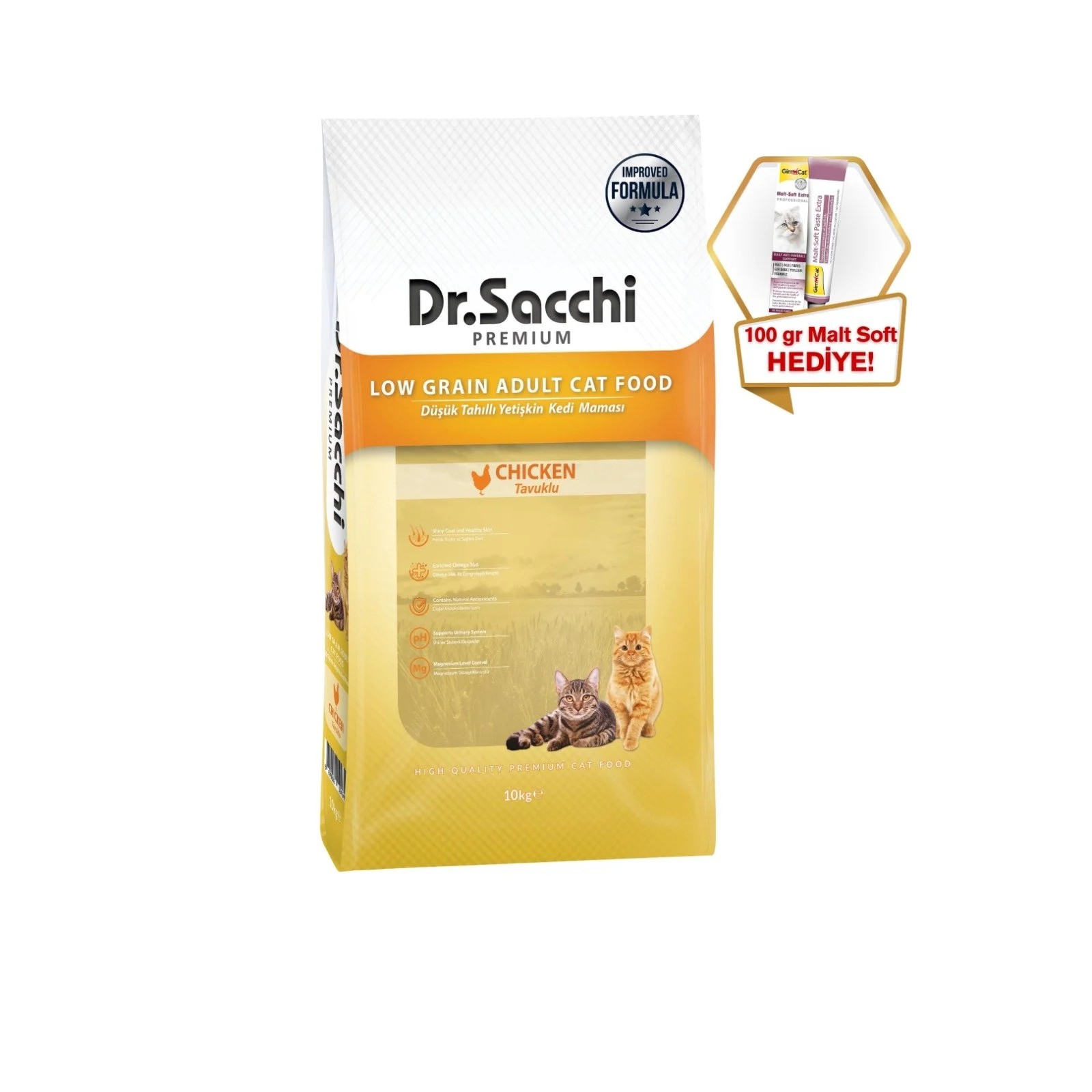 Dr. Sacchi Basic Tavuk Etli Kedi Maması 10 Kg