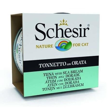 Schesir Ton Balıklı ve Çipuralı Kedi Konservesi 85g