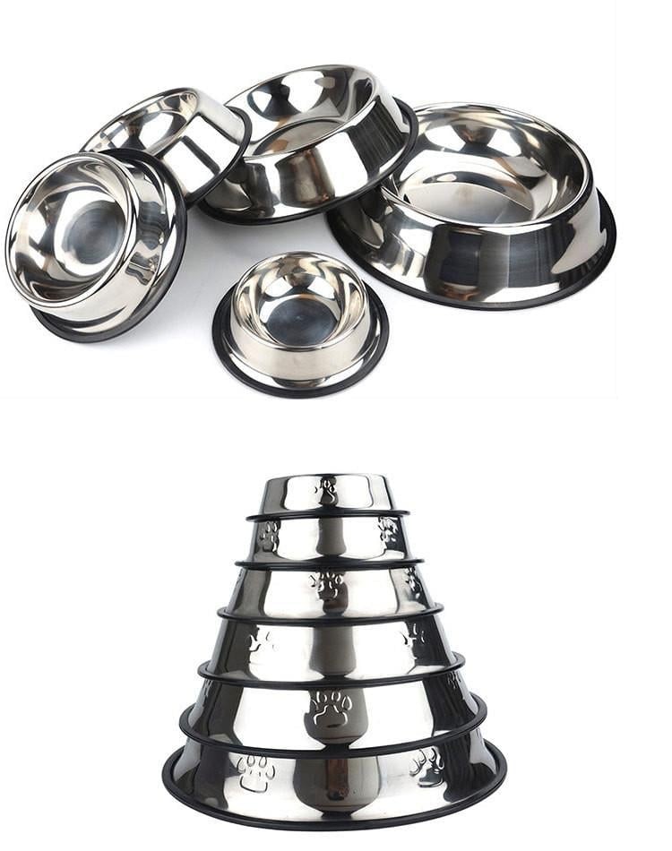 PASLANMAZ Çelik Metal Mama Kabı ( 16 CM )