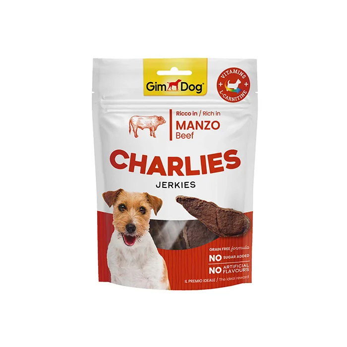 GimDog Charlies Sığır Etli Tahılsız ve Şekersiz Köpek Ödül Maması 70gr image