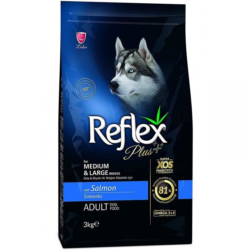 REFLEX PLUS DOG MEDİUM LARGE ADULT 3 KG salmon