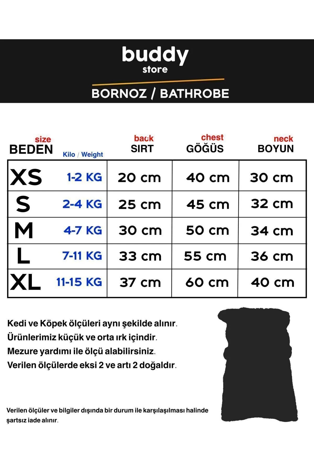 Kedi & Köpek Kıyafeti Bornoz - Beyaz Peluş Bornoz