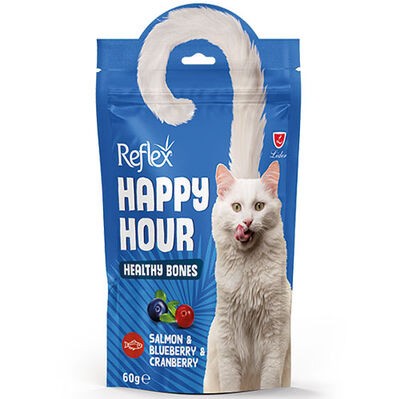 REFLEX HAPPY HOUR SAĞLIKLI KEMİKLER İÇİN DESTEKLEYİCİ KEDİ ÖDÜL MAMASI 60 G
