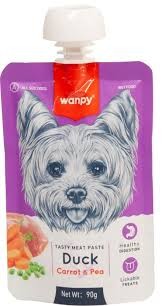 Wanpy - Dog Tasty Meat Paste Duck Carrot & Pea ( 90gr )