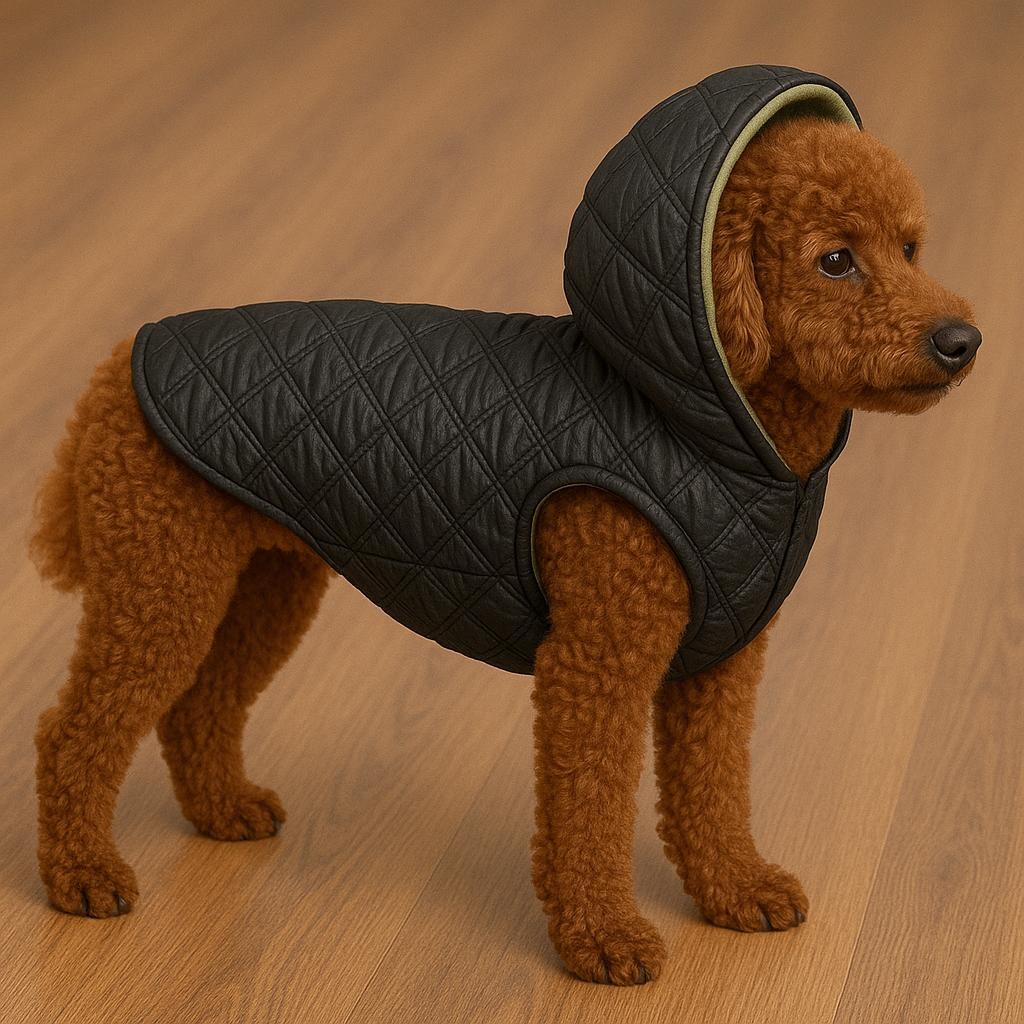 İçi Polarlı Kapitone Kedi ve Köpek Montu – Soğuk Havalar İçin Sıcak ve Şık Koruma - Siyah image
