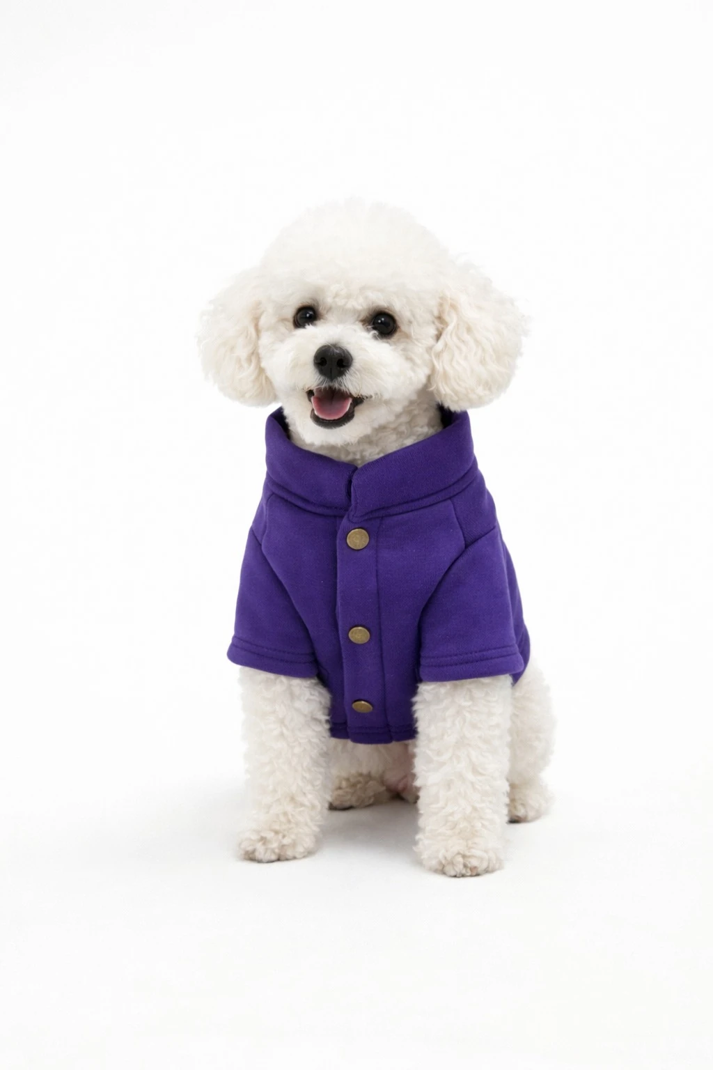 Mor Hakim Yaka Comfort Fit Köpek Sweat Ceketi (WarmFlex Koleksiyonu)