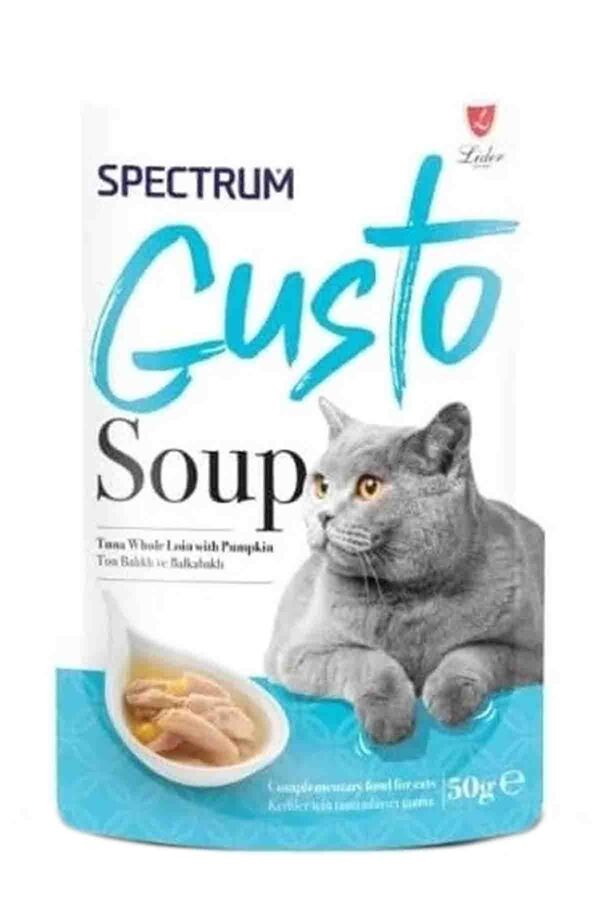 SPECTRUM GUSTO TON BALIKLI VE BALKABAKLI KEDİ ÇORBA 50GR