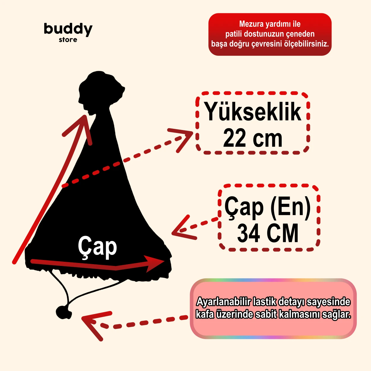 Kırmızı Noel Yılbaşı Köpek Şapkası – Peluş Ponponlu | Küçük ve Orta Irklar İçin (1 SET 5 ÜRÜN)