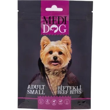 Medi DOG - Adult Kurutulmuş Biftekli Ödül Maması (80 Gr)