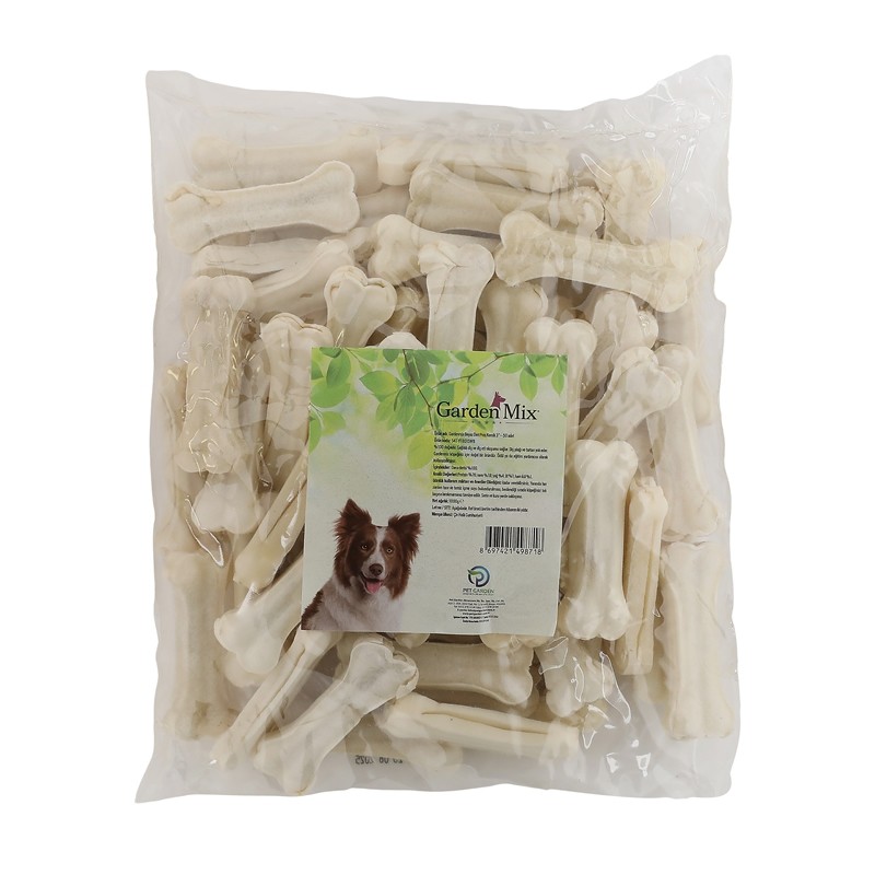 GARDENMİX SÜTLÜ DERİ KEMİK 8 CM 20-25 g.50Lİ PAKET