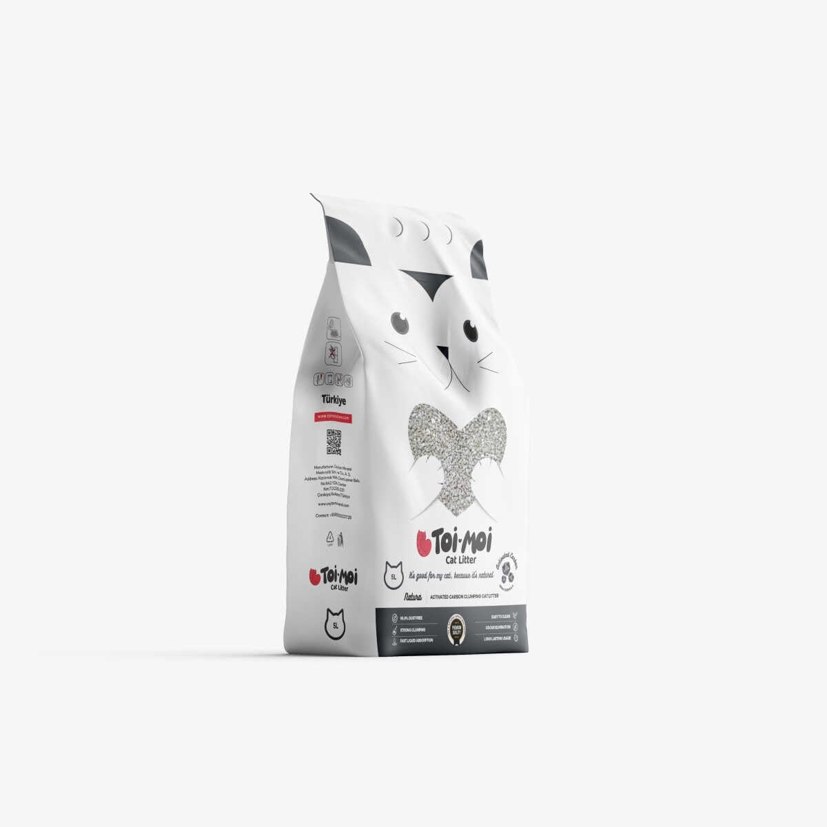 Toi Moi Aktif Karbonlu 5 kg Bentonit Kedi Kumu image