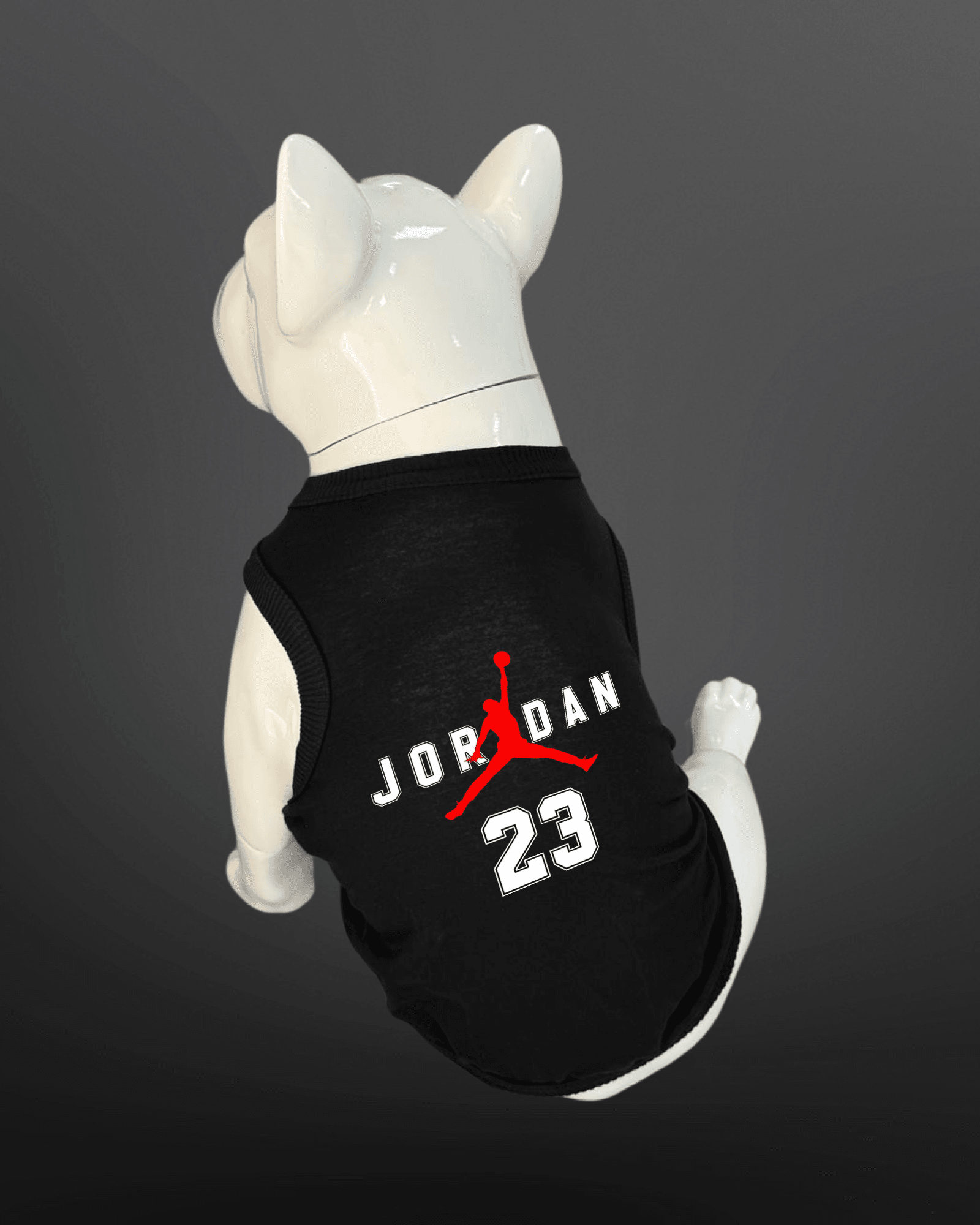 Kedi & Köpek Kıyafeti Atlet - Jordan Baskılı Siyah Atlet