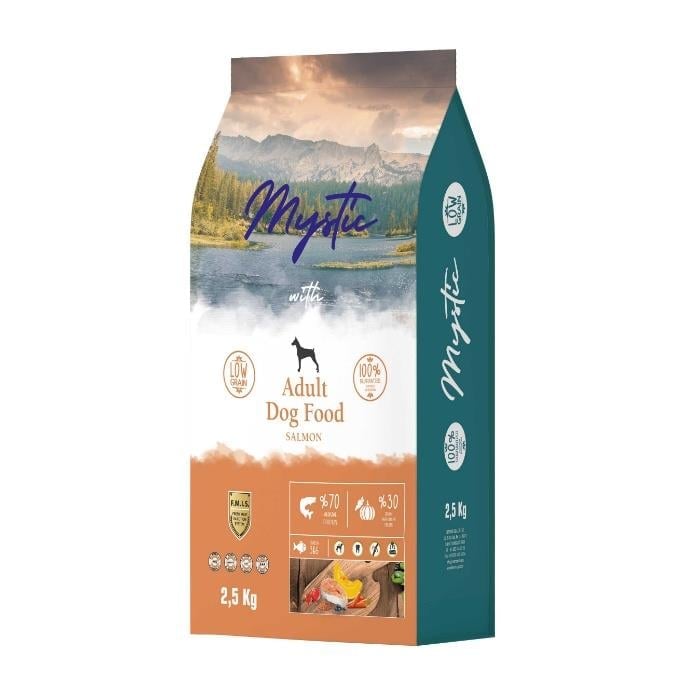 Mystic Az Tahıllı Somonlu 2.5 Kg Yetişkin Kuru Köpek Maması main variant image