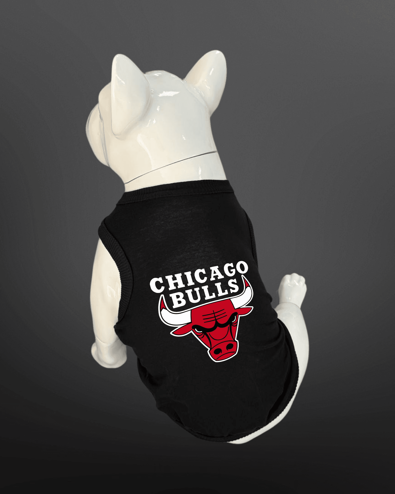 Kedi & Köpek Kıyafeti Atlet - Chicago Bulls Baskılı Siyah Atlet