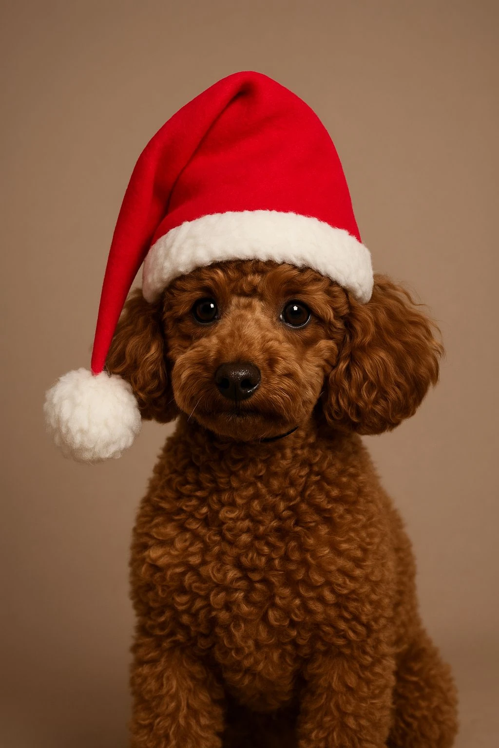 Kırmızı Noel Yılbaşı Köpek Şapkası – Peluş Ponponlu | Küçük ve Orta Irklar İçin (1 SET 5 ÜRÜN)